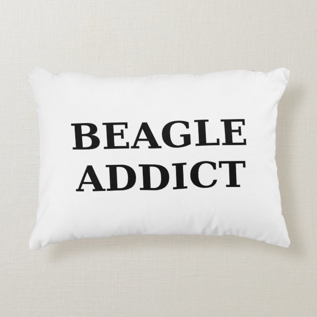 beagle addict accent pillow (Front)