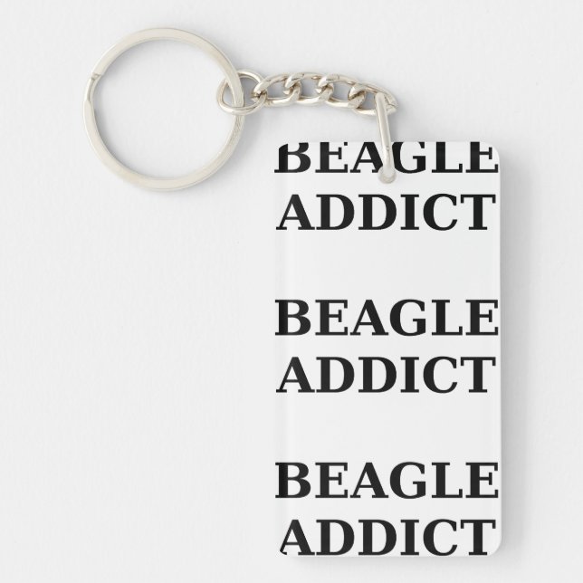 beagle addict keychain (Front)
