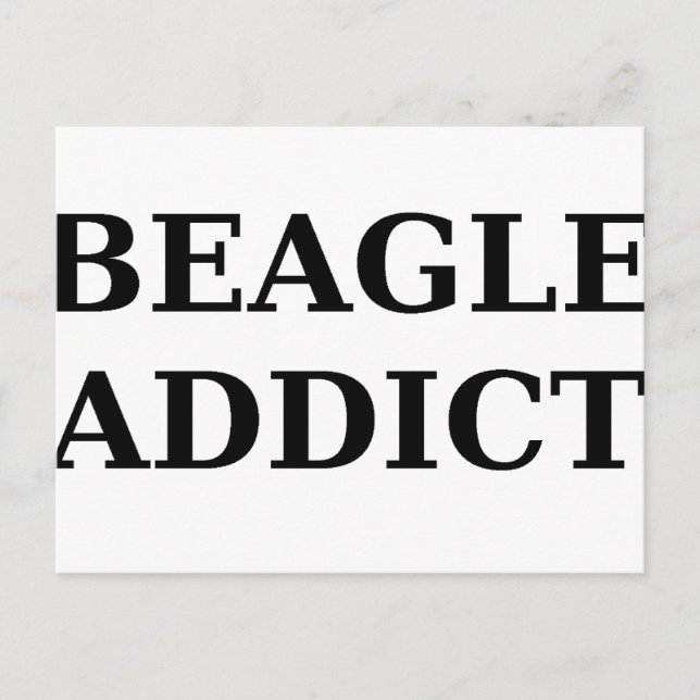 beagle addict postcard (Front)