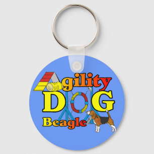 Beagle Agility Gifts Keychain