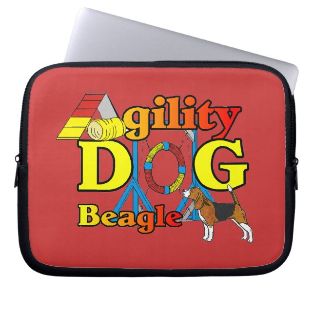 Beagle Agility Gifts Laptop Sleeve (Front)