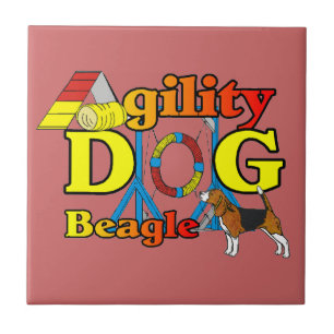 Beagle Agility Gifts Tile