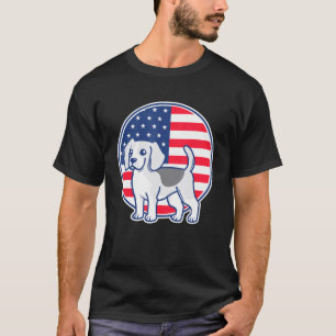 Beagle America Flag Dog Breed 4th July Patriot T-Shirt