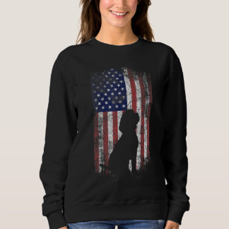 Beagle American Flag Usa Patriot Dog Sweatshirt