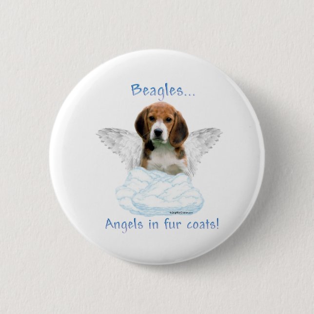 Beagle Angel - Button (Front)