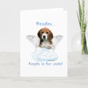 Beagle Angel Holiday Card