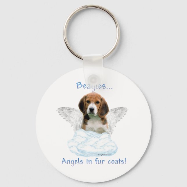 Beagle Angel Keychain (Front)