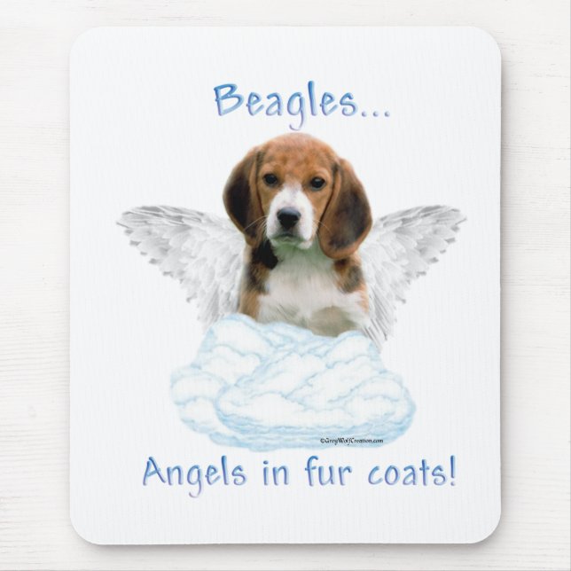 Beagle Angel Mouse Pad (Front)