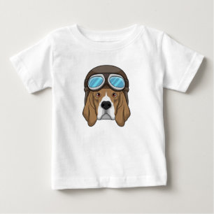 Beagle as Pilot with Pilot hat Baby T-Shirt