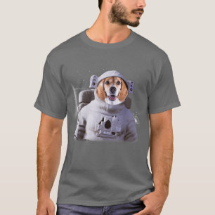 Beagle Astronaut Dog Deep In Space Cosmic T-Shirt