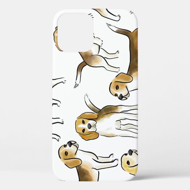 Beagle Beauty: Watercolor Dog Pattern Case-Mate iPhone Case (Back)