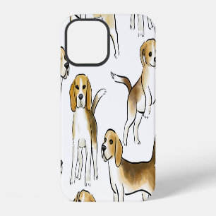 Beagle Beauty: Watercolor Dog Pattern iPhone 12 Case