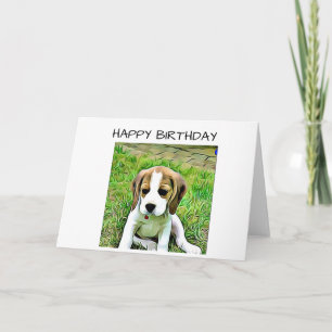 Beagle Birthday Card