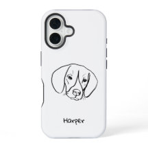 Beagle Bliss: Customizable Line Art Phone Case