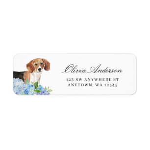 Beagle Blue Hydrangea Adresse de retour