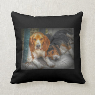 Beagle Brothers Throw Pillow