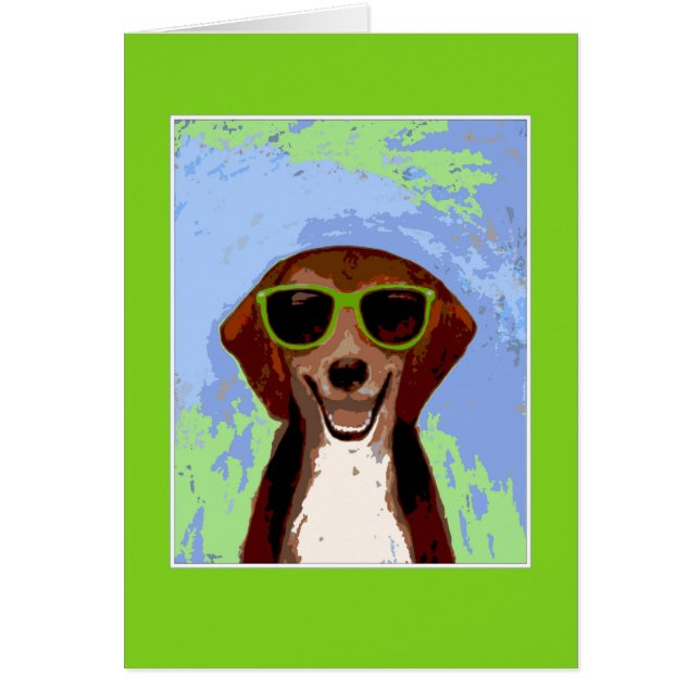 Beagle - cadre vert (Devant)