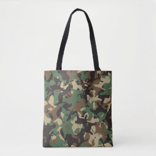 Beagle camouflage tote bag