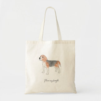 Beagle canvas tote bag