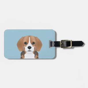 Beagle cartoon luggage tag