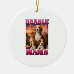 Beagle ceramic ornament