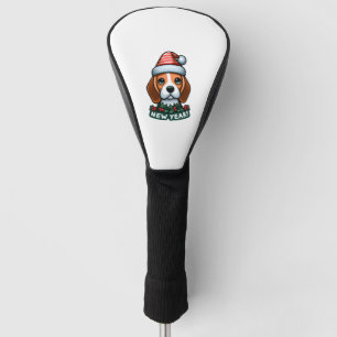 Beagle Cheer Festive New Year Wishes Classic T-Shi Golf Head Cover