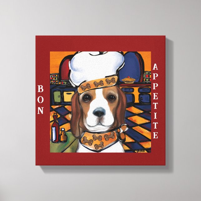 Beagle Chef Canvas Print (Front)