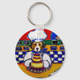 Beagle Chef Keychain