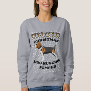 Beagle Christmas Dog Hugging Sweatshirt