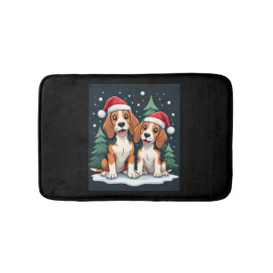 Beagle Christmas Dog Owner Xmas Holiday Pajama Lon Bath Mat