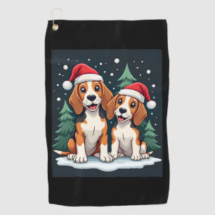 Beagle Christmas Dog Owner Xmas Holiday Pajama Lon Golf Towel