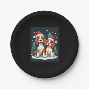 Beagle Christmas Dog Owner Xmas Holiday Pajama Lon Paper Plate