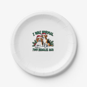 Beagle Christmas Dog Owner Xmas Holiday Pajama  Paper Plate