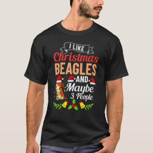 Beagle Christmas Dog Puppies Xmas Training T-Shirt