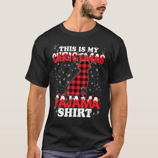 Beagle Christmas Dog  This Is My Xmas Pajama T-Shirt (Front)