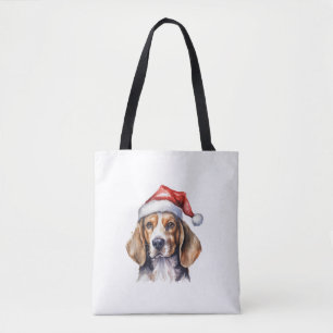 Beagle Christmas Dog Tote Bag
