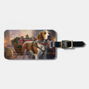 Beagle Christmas Festive Season  Luggage Tag