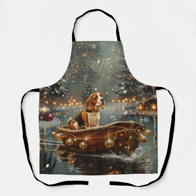 Beagle Christmas Festive Voyage Apron (Front)