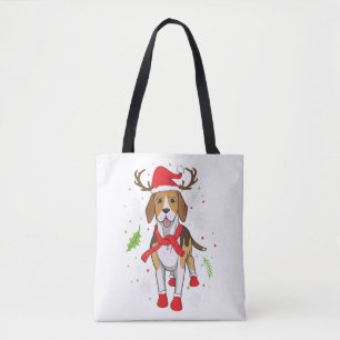 Beagle Christmas Funny Christmas Gift  Tote Bag