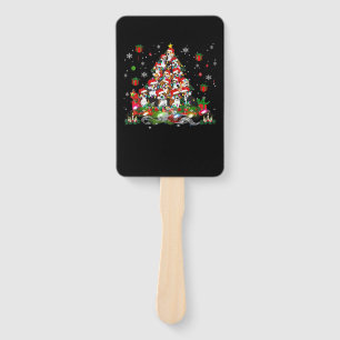 Beagle Christmas Funny Tees Beagle Xmas Tree Dog E Hand Fan