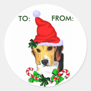 Beagle Christmas Gifts Classic Round Sticker