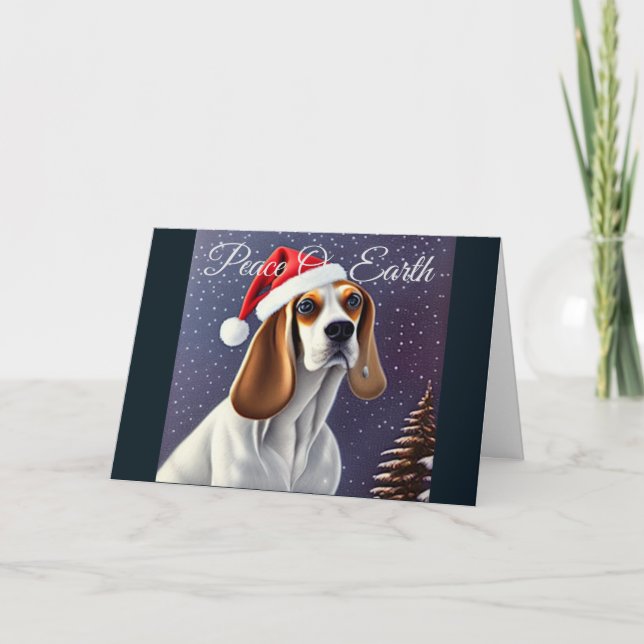 Beagle, Christmas Holiday Card (Front)