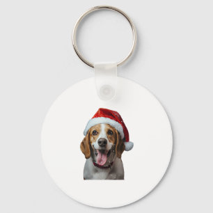 Beagle Christmas Keychain