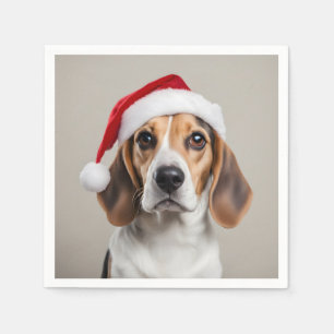 Beagle Christmas Napkin