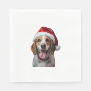 Beagle Christmas Napkin