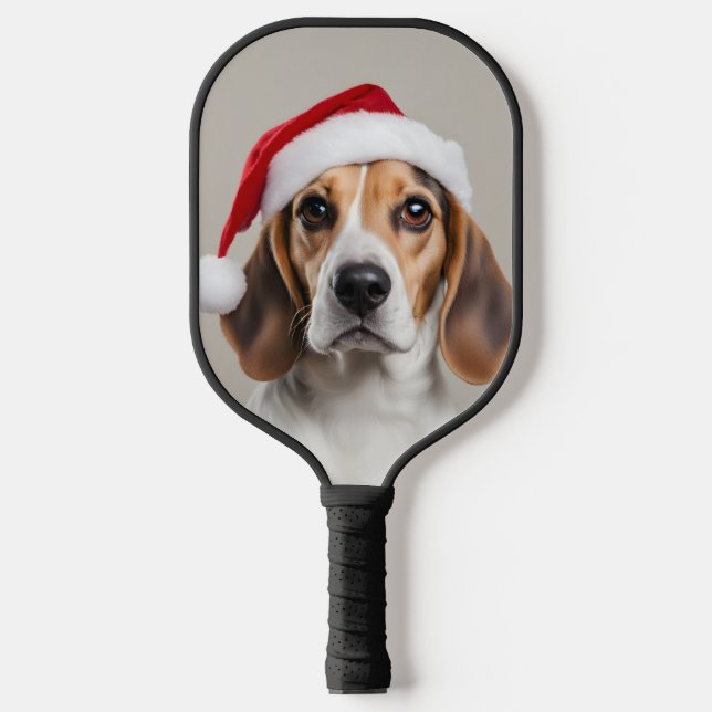 Beagle Christmas Pickleball Paddle (Front)