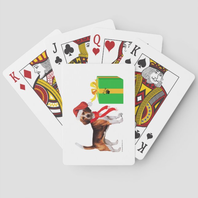 Beagle Christmas Playing Cards (Back)