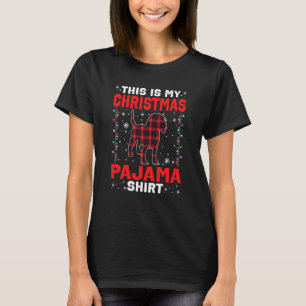 Beagle Christmas Red Plaid This Is My Christmas Pa T-Shirt