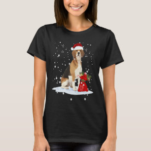 Beagle Christmas  Santa Hat Animal  Kids T-Shirt
