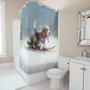 Beagle Christmas snow winter